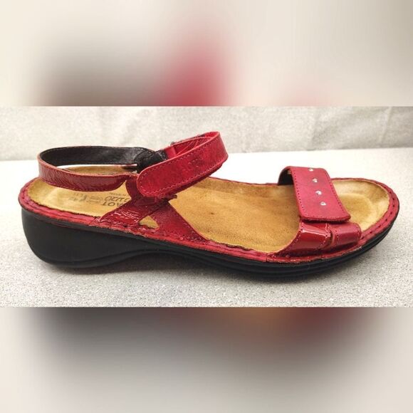 Naot Women's Red Strappy  Sandals Shoes Sz 42 - Picture 4 of 16